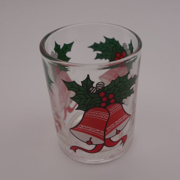 Jingle Bells Shot Glass/Gold Trim Shot Glass/Star Bottom Shot Glass - Picture 2 of 13